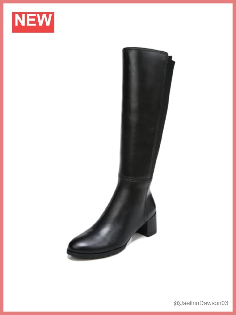 Waterproof Leather Knee High Boots with Side Zip